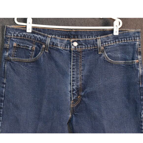 Lot of 2 Levi's 550 Relaxed Fit Men's 44x29 Distressed Denim Jeans Dark & Light - Picture 3 of 14